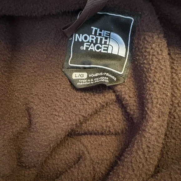 The North Face Brown Fleece Hooded Jacket Women's Large Full Zip - Picture 11 of 11